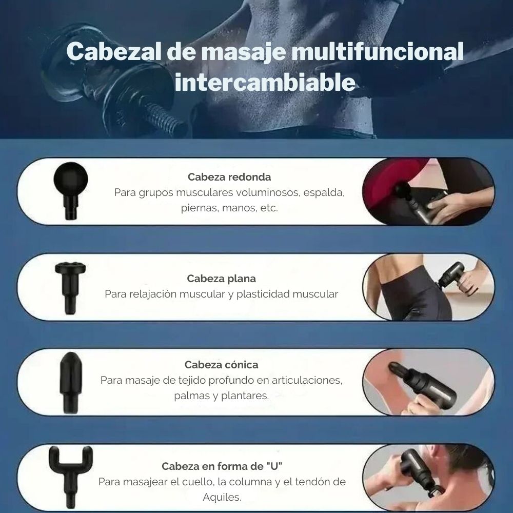 Pistola De Masajes De 6 Niveles DeepRelief®