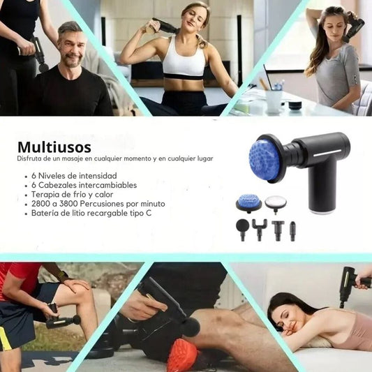 Pistola De Masajes De 6 Niveles DeepRelief®